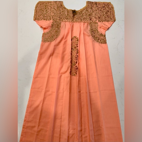 The Unbranded Brand Dresses & Skirts - NWT Gold Embroidered Mexican Boutique Dress